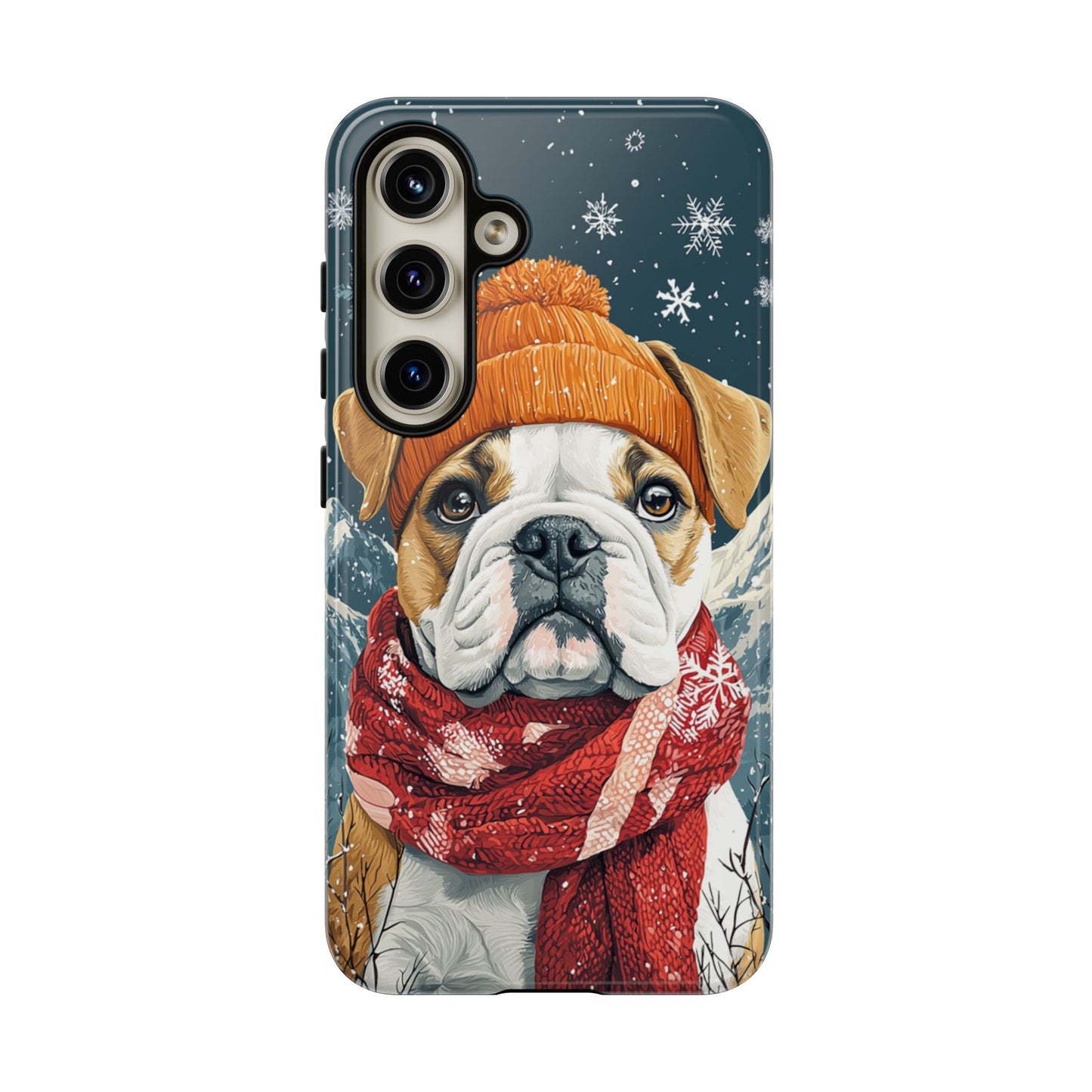 Cozy French Bulldog Samsung Galaxy Case – Rustic Fireplace Protective Cover