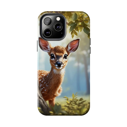 Whimsical Fawn in a Sunlit Forest iPhone Case