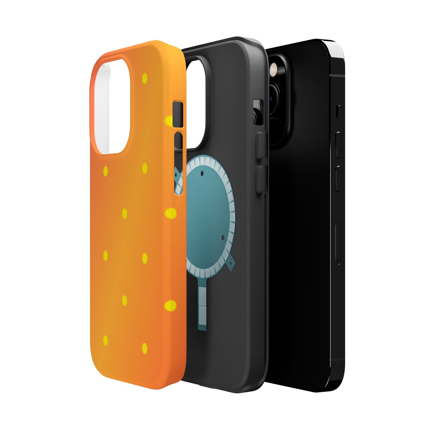 Sunset Gradient Polka Dots MagSafe iPhone Case – Shockproof, Matte Finish, Dual-Layer Protection