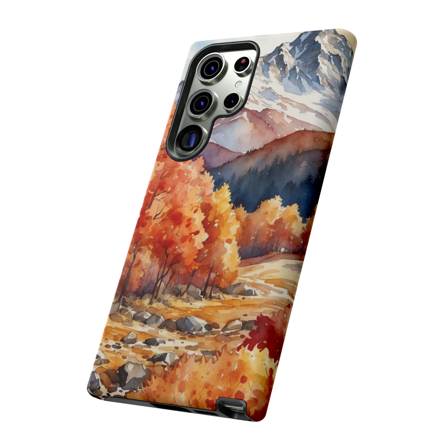 Watercolor Autumn Forest and Mountains - Samsung Galaxy Case