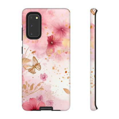 Blush Pink Floral Butterfly - Samsung Galaxy Case