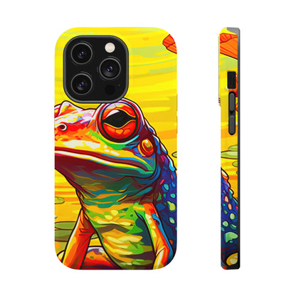 Vibrant Rainbow Frog Design – MagSafe iPhone Case