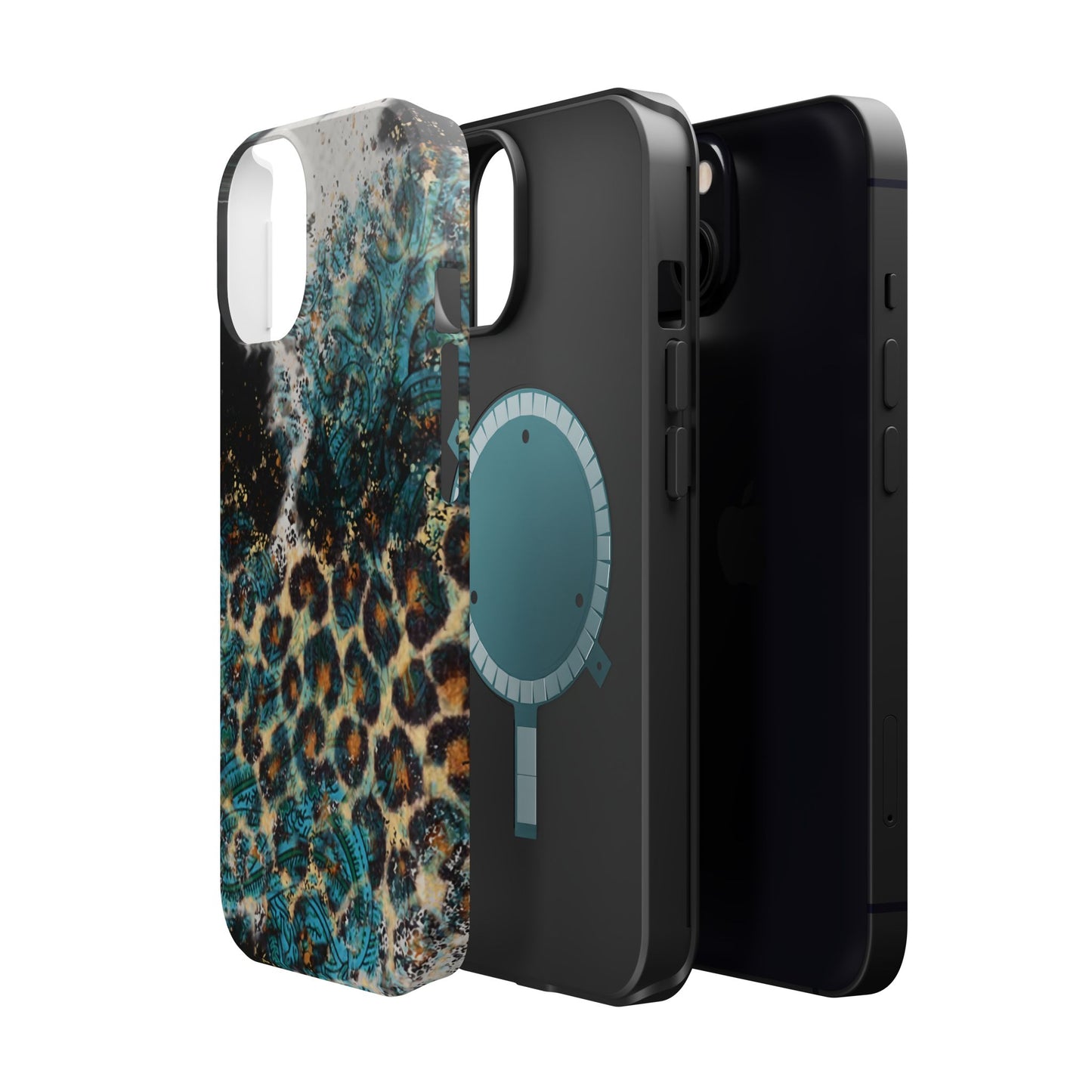 Turquoise Paisley Cowhide Leopard - MagSafe iPhone Series Case