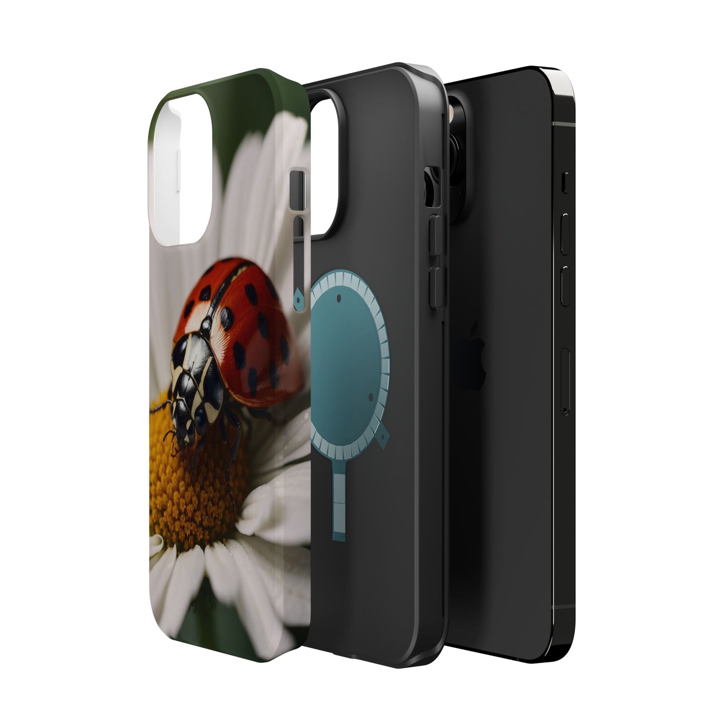 MagSafe iPhone Case: Ladybug on White Daisy