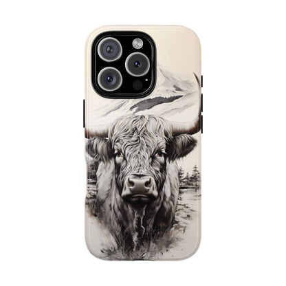 Western Highland Cow Case | Durable Farmhouse Design