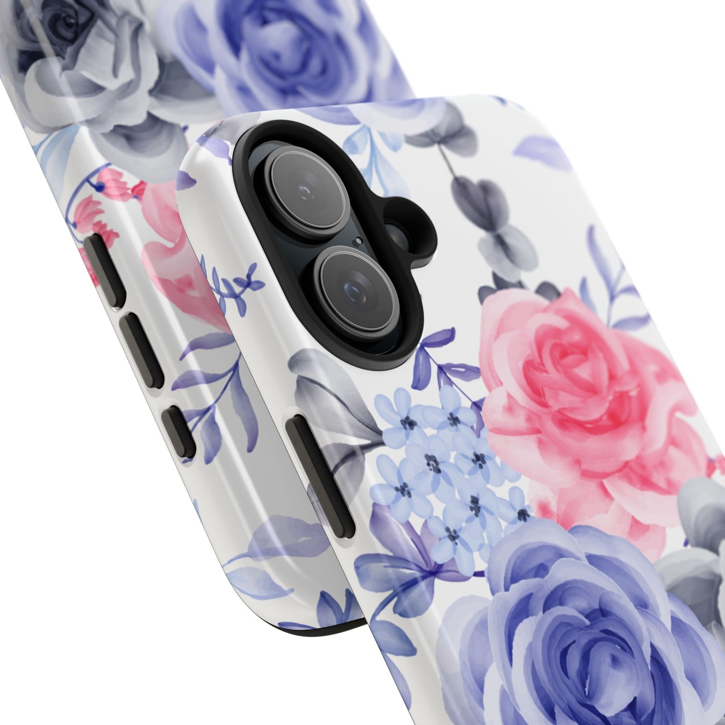 Elegant Blue Floral Watercolor Design – iPhone Case