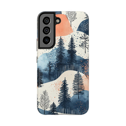 Winter Forest Samsung Galaxy Case | Watercolor Pine Trees