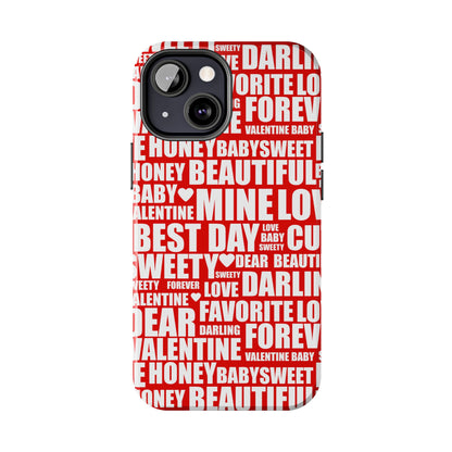 Valentine's Love Typography iPhone Case