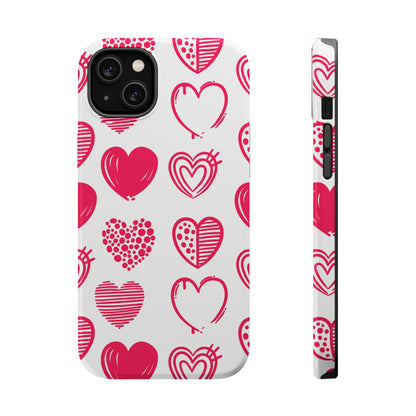 Funky Pink Hearts – MagSafe iPhone Case