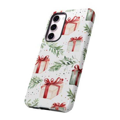 Watercolor Holiday Gifts & Greenery - Samsung Galaxy Series Case