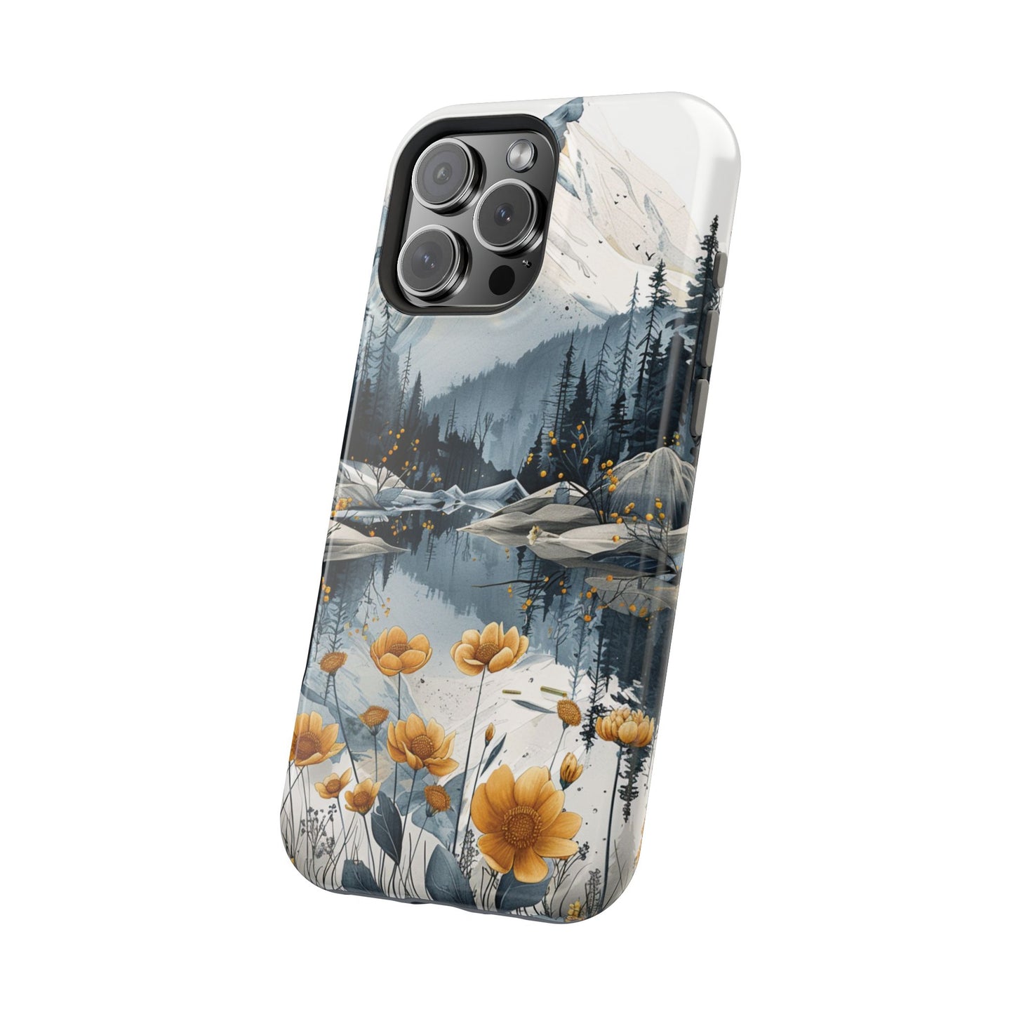 Silver Alpine Wildflower iPhone Case