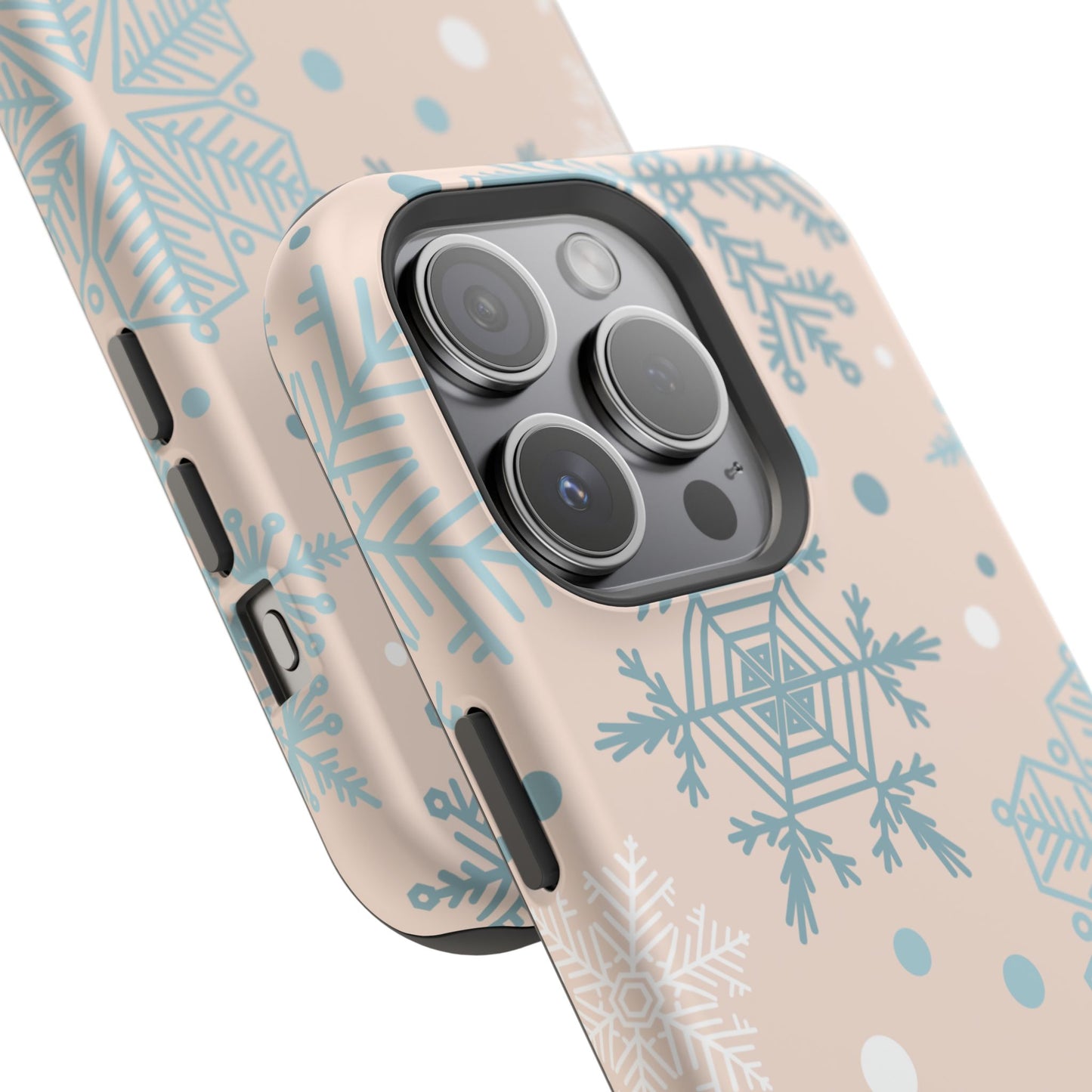 Winter Snowflakes MagSafe iPhone Case – Shockproof, Smooth Matte Finish, Dual-Layer Protection