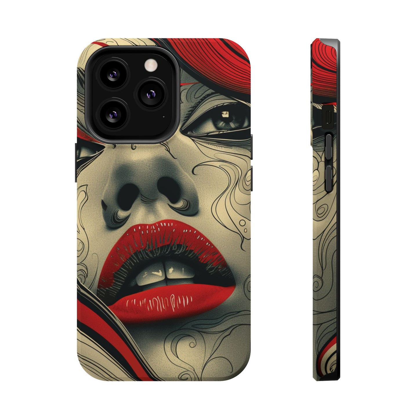 Bold Beauty Red Lips iPhone Case