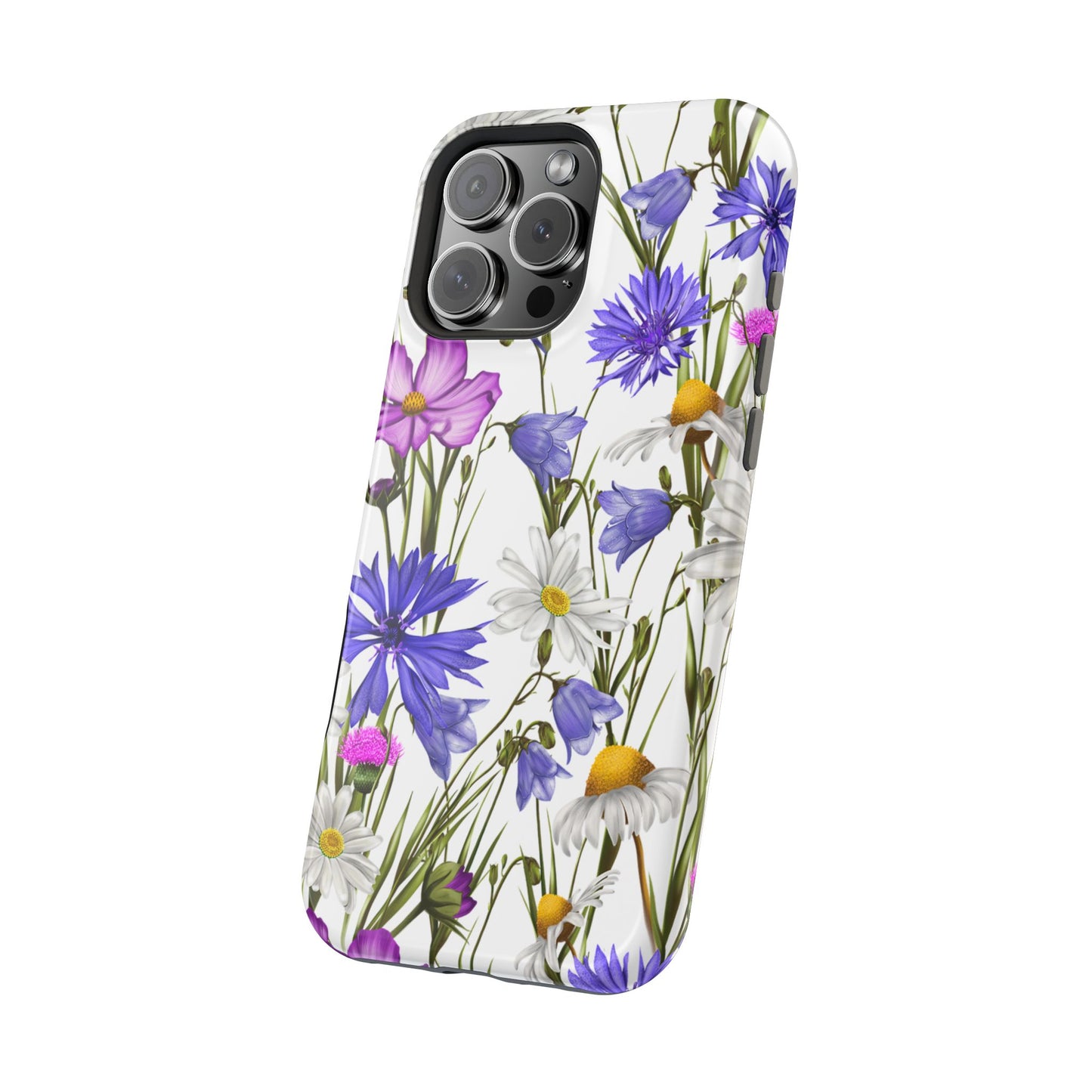 Wildflower Meadow MagSafe Case – Purple, Blue, and White Floral Design