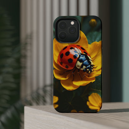 Yellow Blossoms with Bug Accent - MagSafe iPhone Case