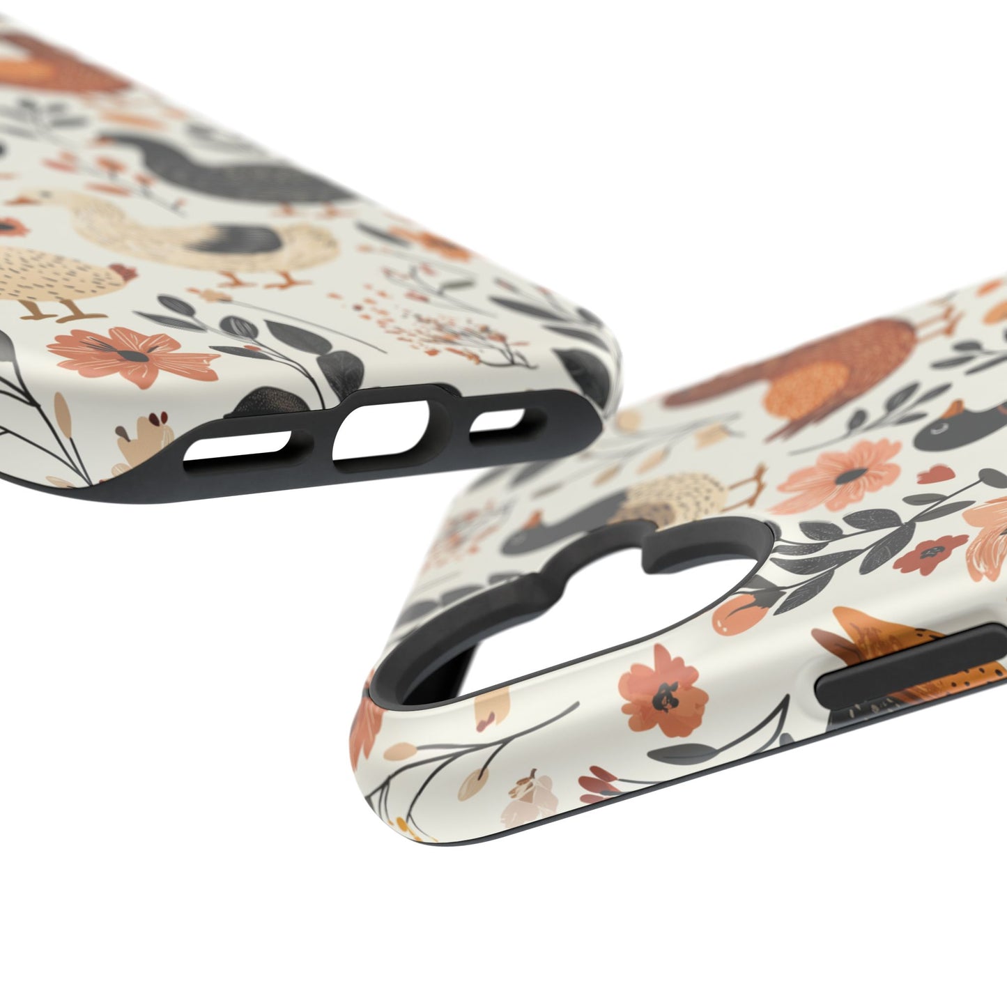 MagSafe iPhone Case: Vintage Duck – Floral & Leaf Design