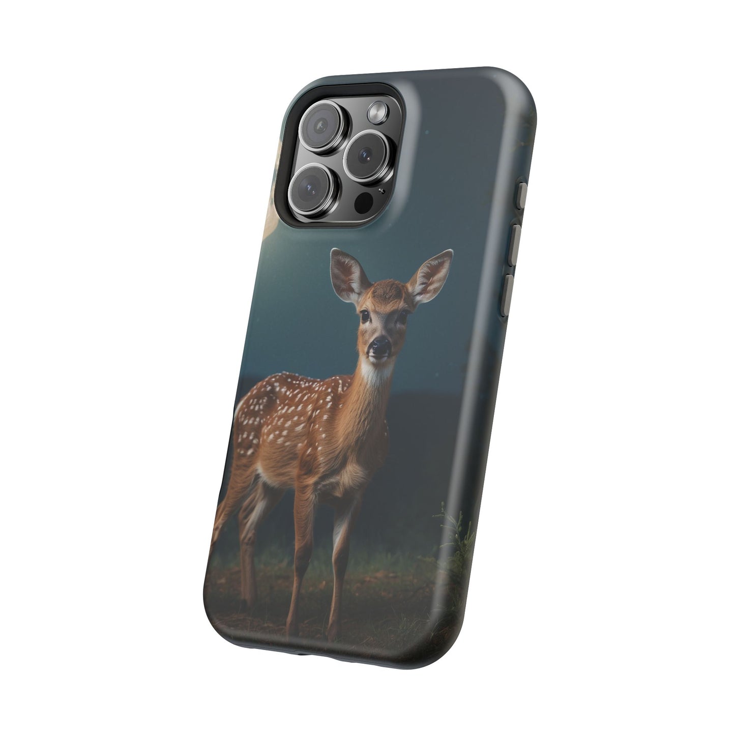 MagSafe-Compatible iPhone Case – Mystic Fawn Under the Moonlit Sky