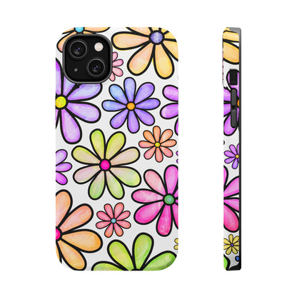 Pastel Daisy Dream MagSafe iPhone Case – Slim Profile, Glossy Finish