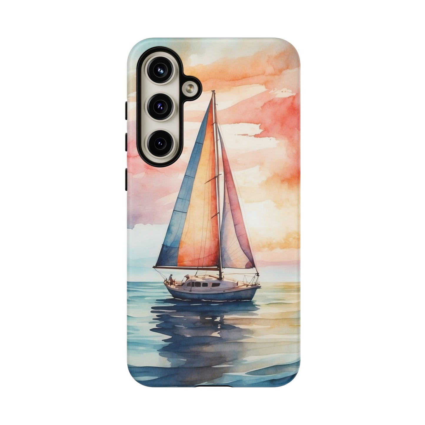 Sailboat Sunset Samsung Galaxy Case – Vibrant Watercolor Design