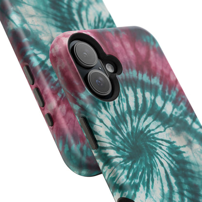 Teal and Pink Tie-Dye MagSafe Case – Stylish and Functional