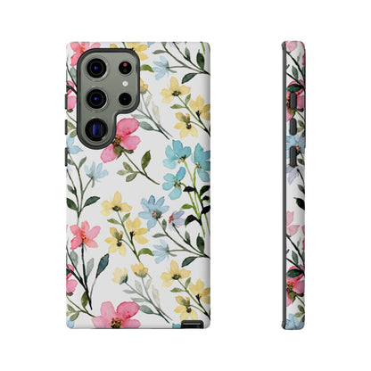 Watercolor Floral Bliss – Samsung Galaxy Case with Pastel Flower Design