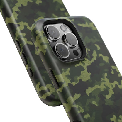 Dark Green Camouflage – MagSafe iPhone Case, Slim and Drop-Resistant