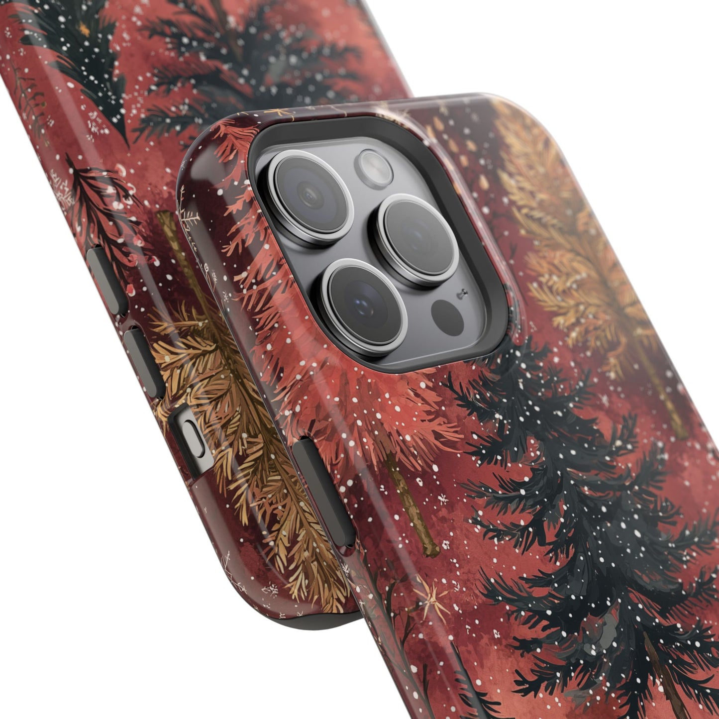 Rustic Red Winter Forest - MagSafe iPhone Series Case