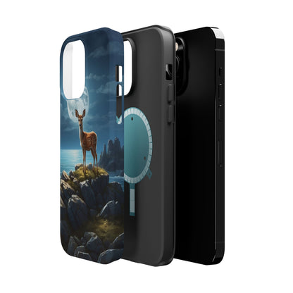 Enchanted Fawn Under the Moonlit Sky MagSafe iPhone Case