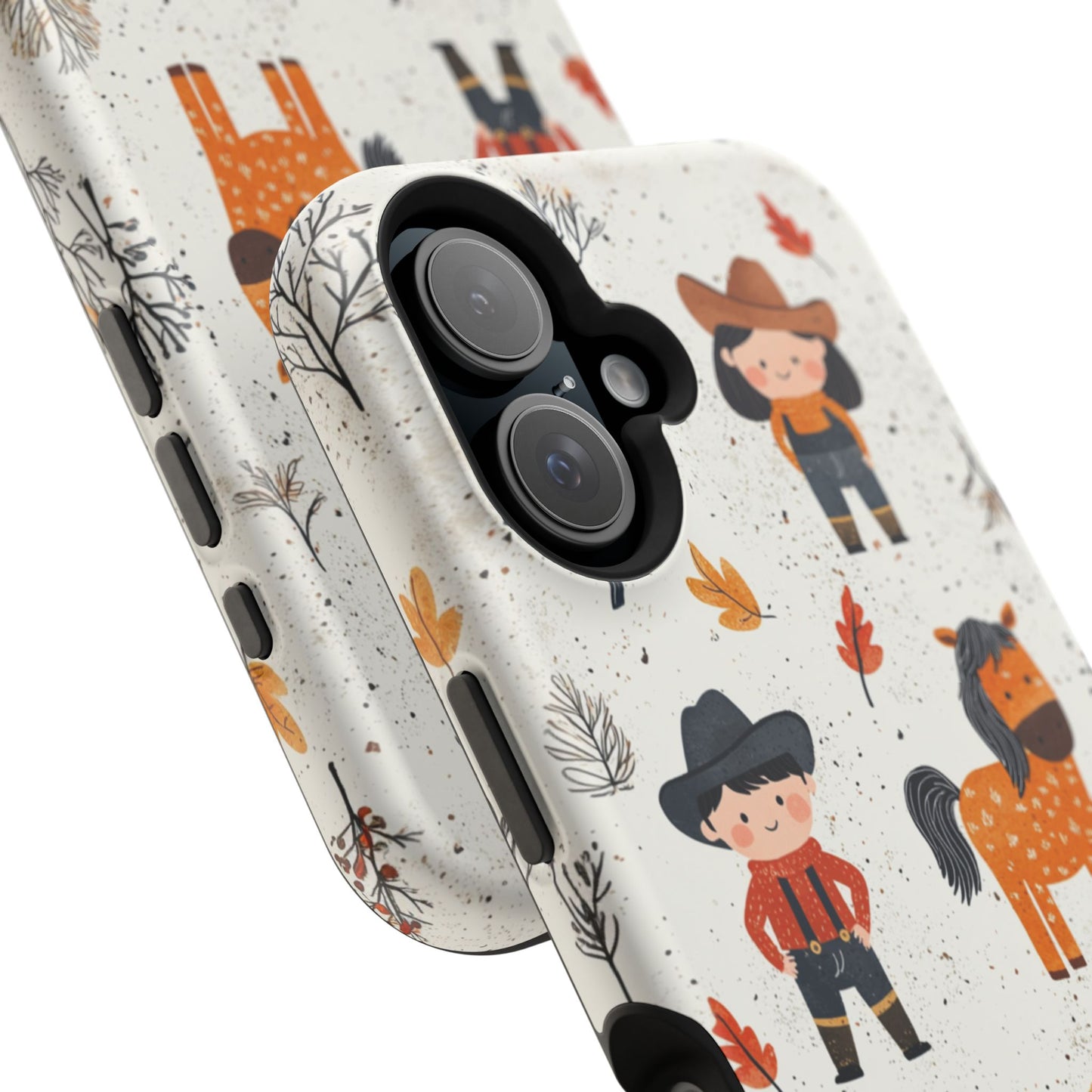 Cowboy Adventures Tough MagSafe iPhone Case – Cute Western Theme, Dual-Layer Protection