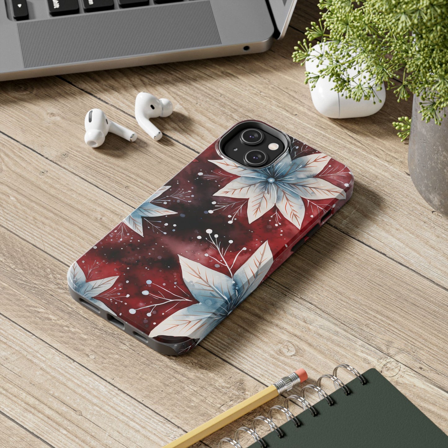 Winter Bloom Poinsettia – iPhone Case