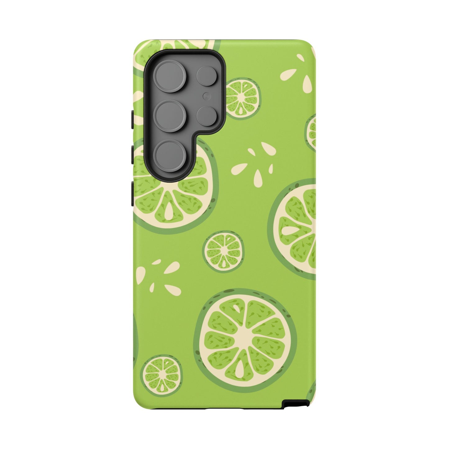 Zesty Lime Splash Tough Samsung Galaxy Case – Fresh Citrus Design, Dual-Layer Protection