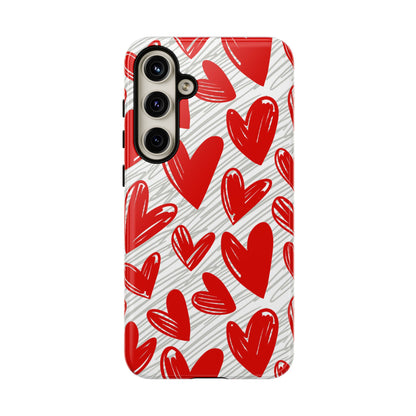 Samsung Galaxy Case: Whimsical Heart Doodle