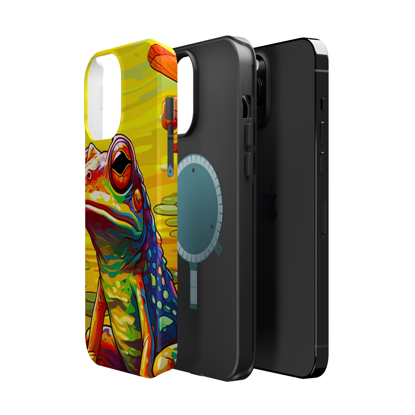 Vibrant Rainbow Frog Design – MagSafe iPhone Case