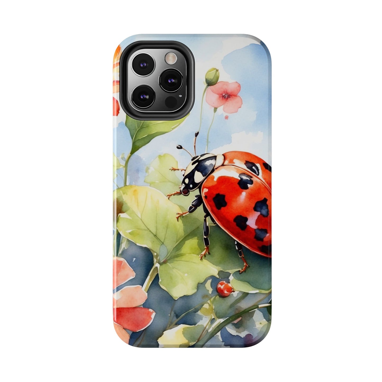 Watercolor Ladybug & Poppy Fields - iPhone Series Case