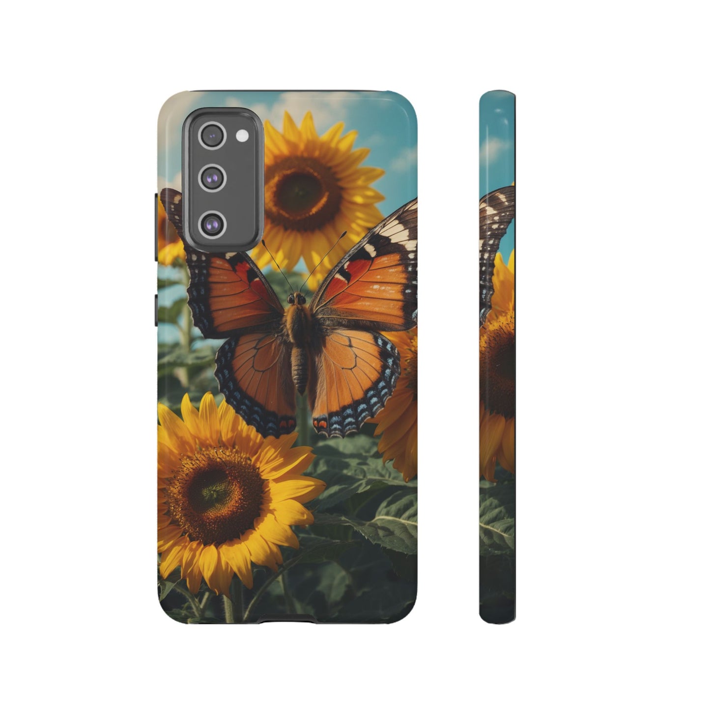 Vibrant Butterfly & Sunflower – Samsung Galaxy Case