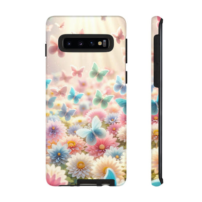 Butterfly Blossom Samsung Case - Pastel Floral Protective Cover