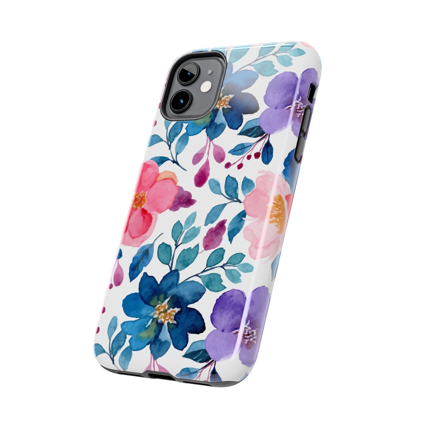 Mystic Bloom – iPhone Case with Elegant Watercolor Floral Design