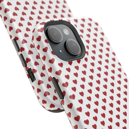 Red Hot Hearts MagSafe iPhone Case