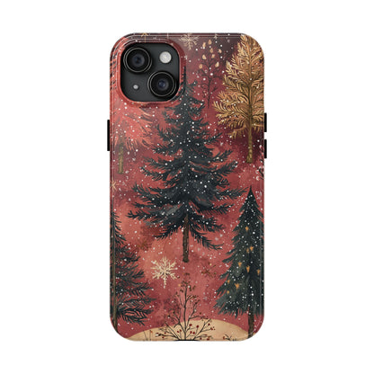 Rustic Red Winter Forest - iPhone Series Case