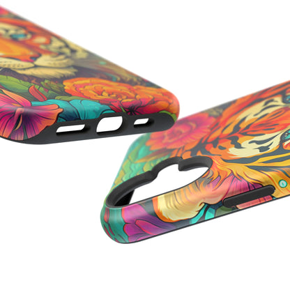 Fierce Rainbow Tiger Art - MagSafe iPhone Case