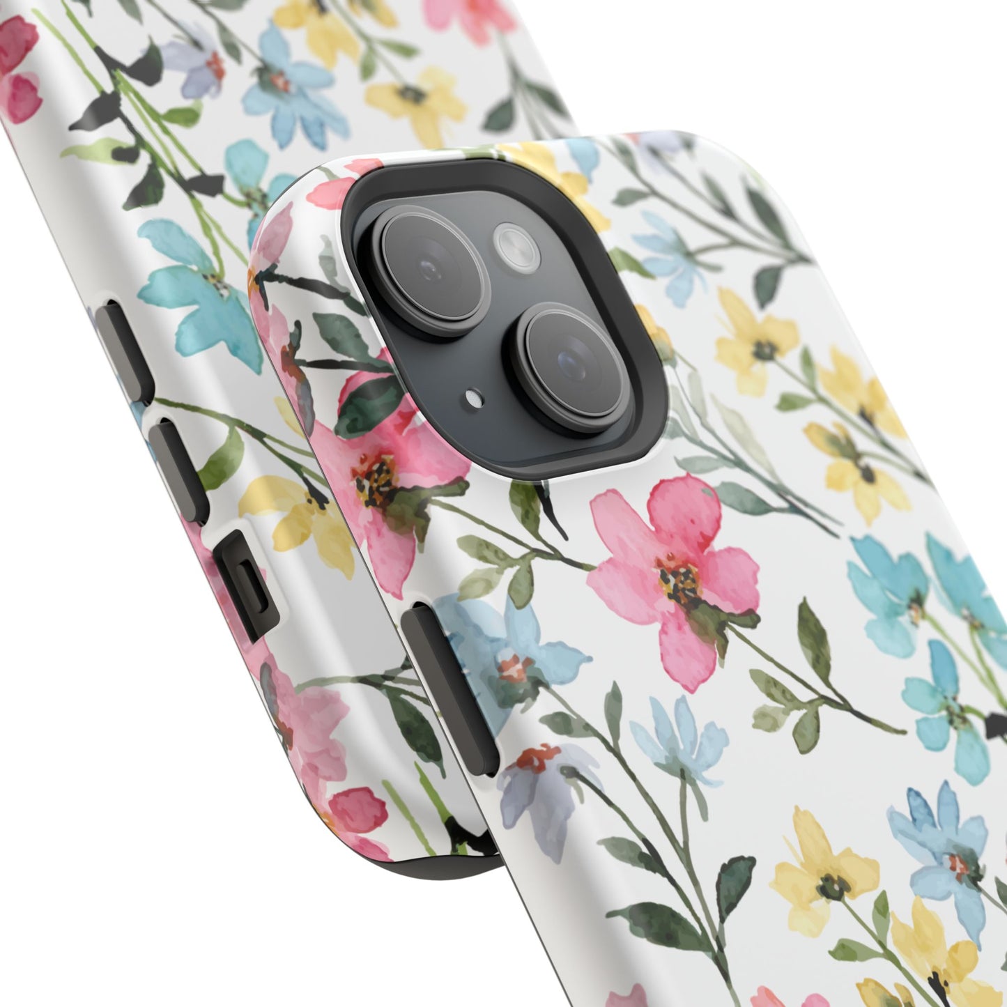 Watercolor Floral Bliss – MagSafe Case with Pastel Flower Design