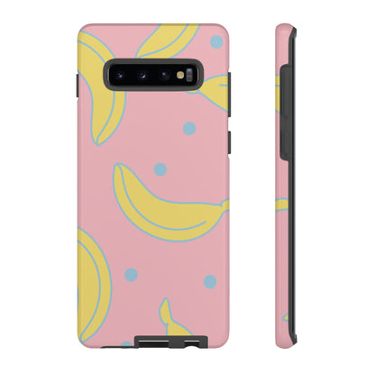 Pink Banana Pop Samsung Galaxy Case – Cute Pastel Design with Fun Retro Vibe