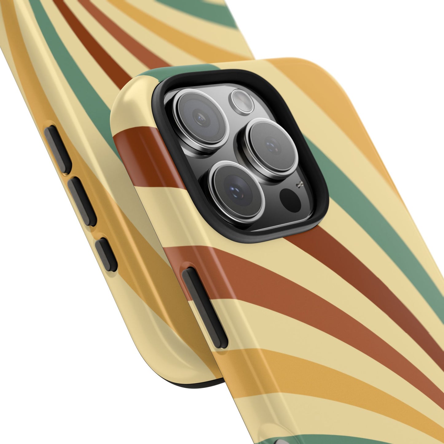 Earthy Retro Swirl iPhone Case – Dual-Layer Protection with 70s-Inspired Earth Tones