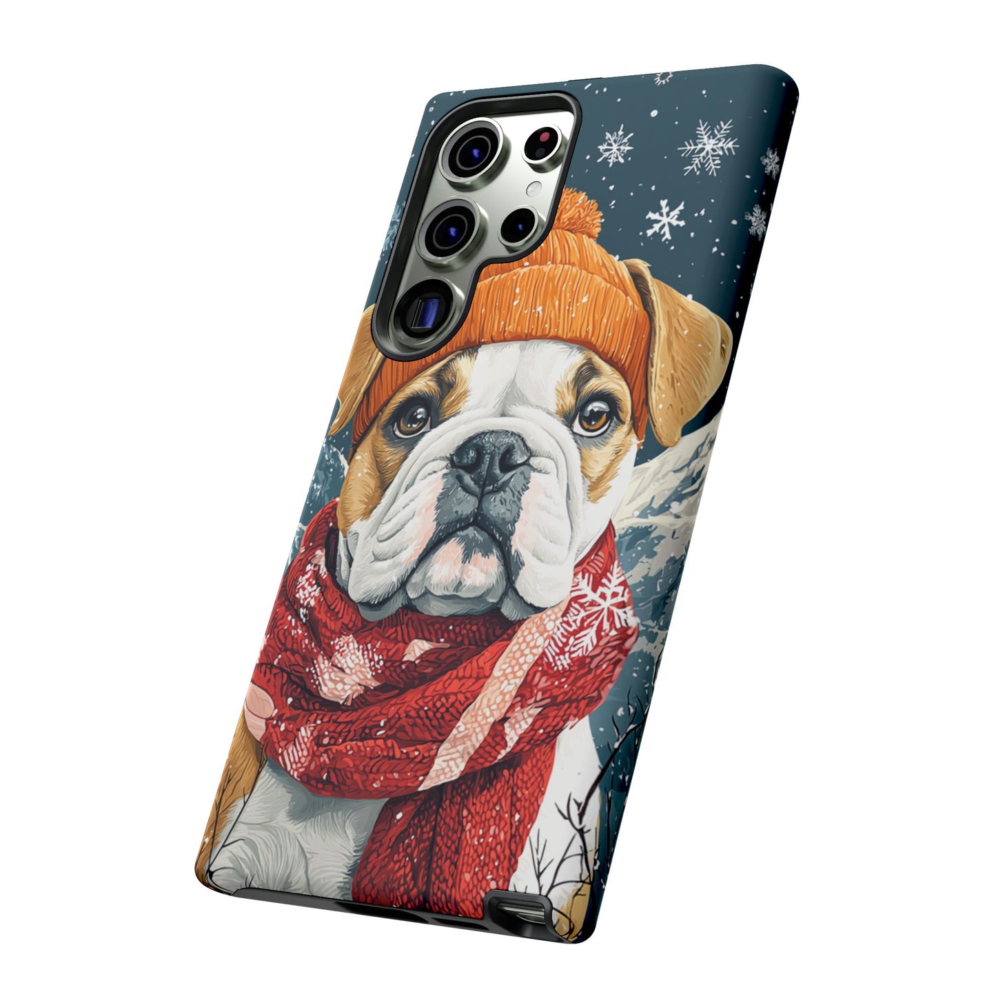 Cozy French Bulldog Samsung Galaxy Case – Rustic Fireplace Protective Cover