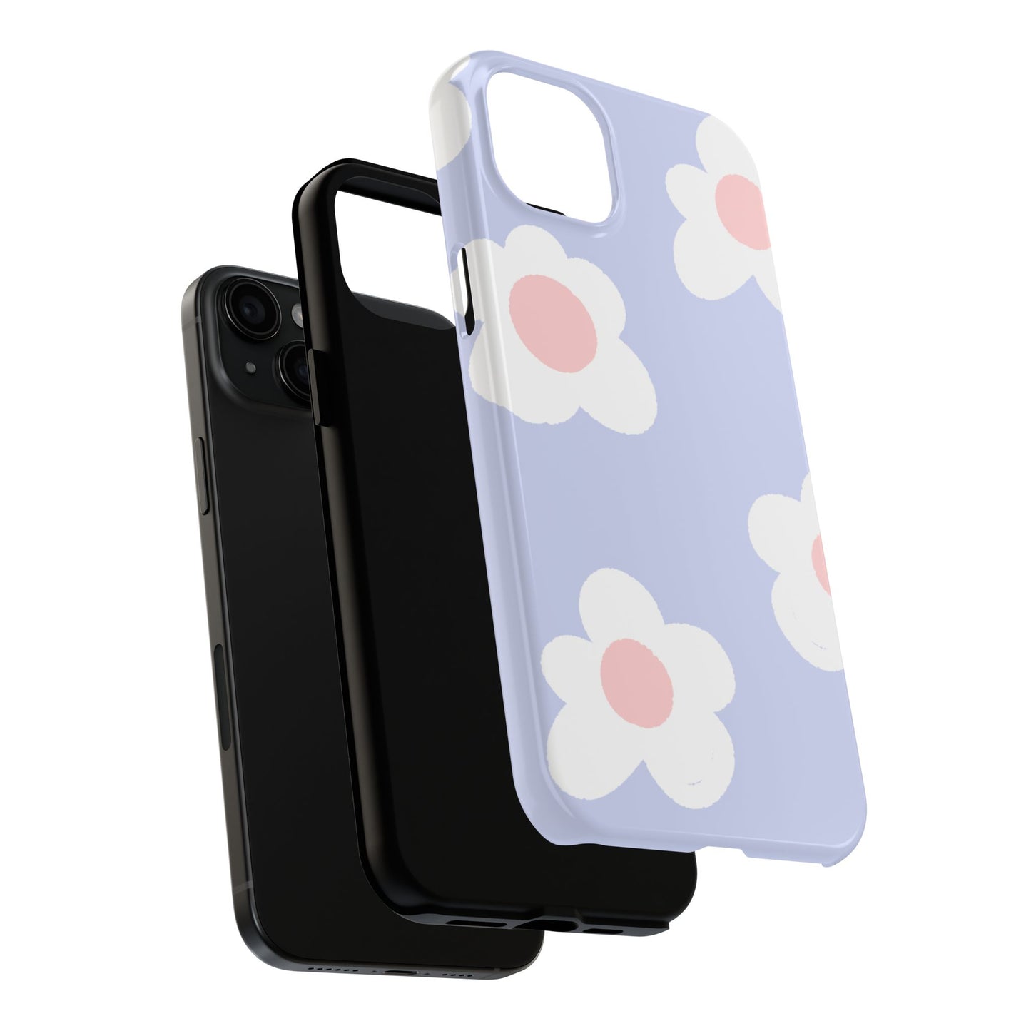 Retro Daisy Pastel Tough iPhone Case – Durable Design with Soft Matte Finish