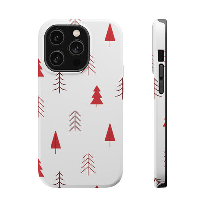 Scandi Red Pine Trees - MagSafe iPhone Series Case