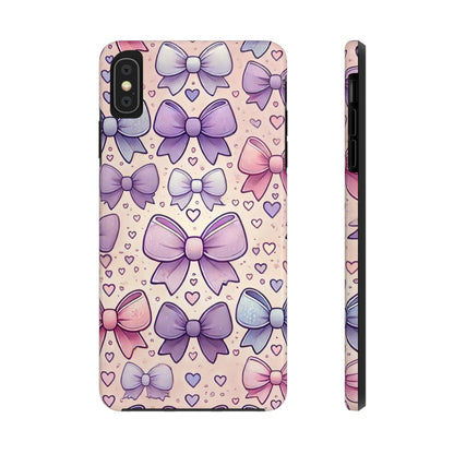 Pastel Bow iPhone Case - Cute Girly Pattern Protective Cover