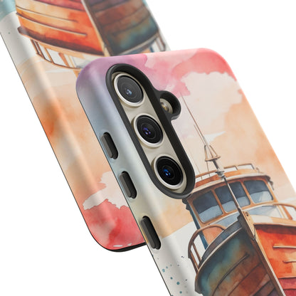 Sunset Sail Watercolor Boat – Samsung Galaxy Series Case