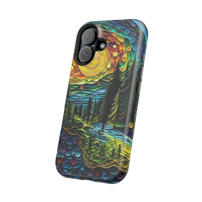 Radiant Forest Sunset MagSafe iPhone Case – Artistic Landscape Design