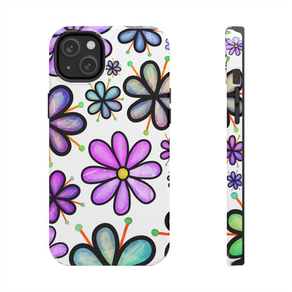 Whimsical Lavender Floral iPhone Case – Ultra-Slim, High-Gloss Finish